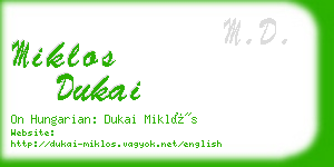 miklos dukai business card